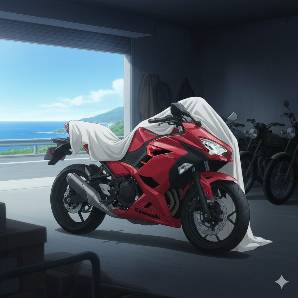 倉庫に置きっぱなしのニンジャ400R