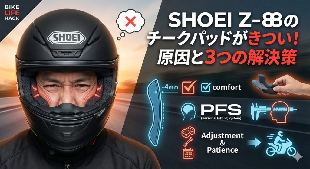 z-8のチークパッドがきつい対策