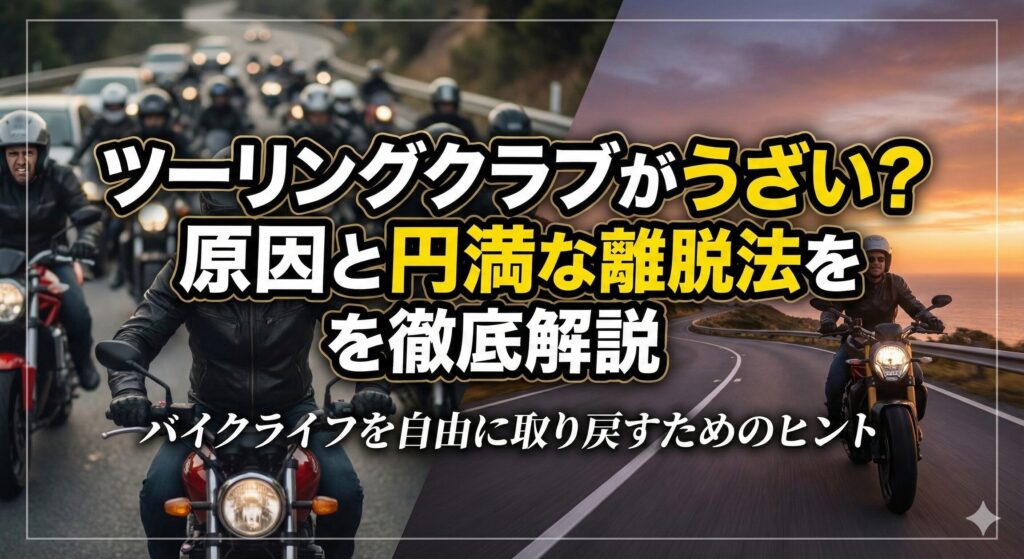 集団でツーリングしている様子
