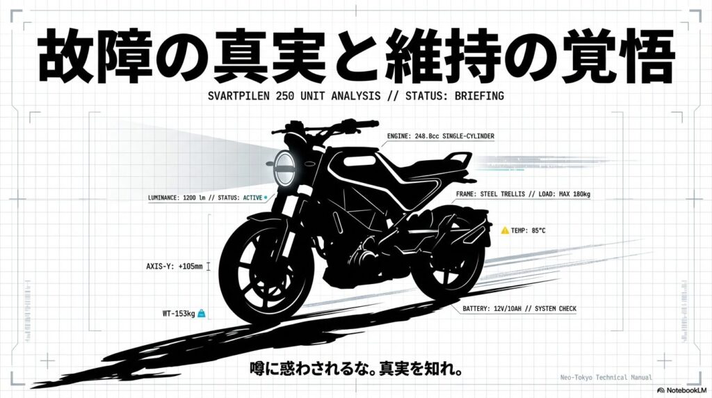 スヴァルトピレン250の故障の真実と維持の覚悟：スペックと構造の概要