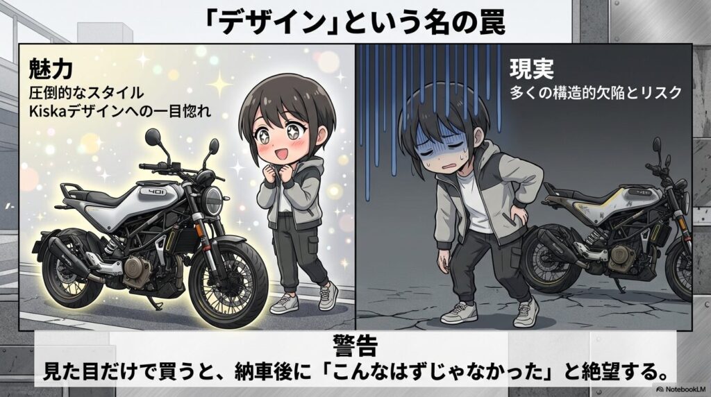 Kiskaデザインによる圧倒的なスタイルと一目惚れの魅力