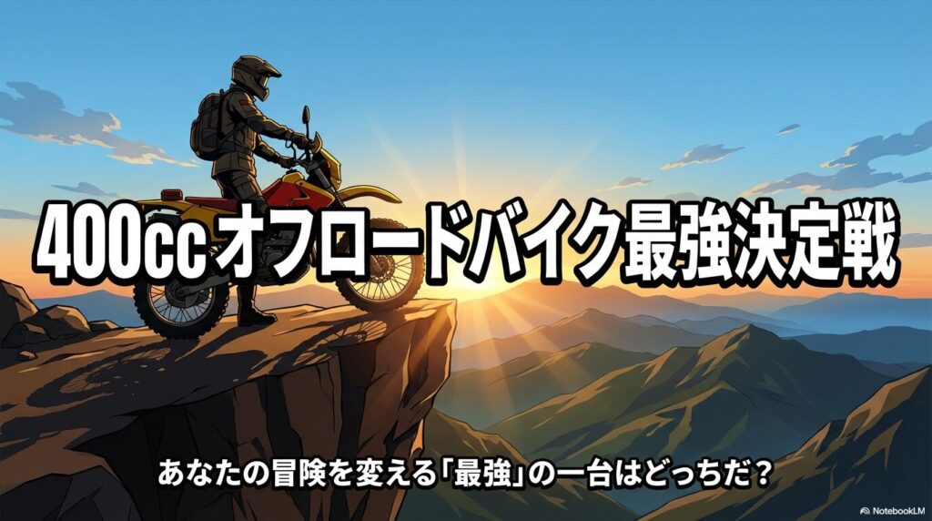 400ccオフロードバイク最強決定戦。あなたの冒険を変える最強の一台はどっちだ？