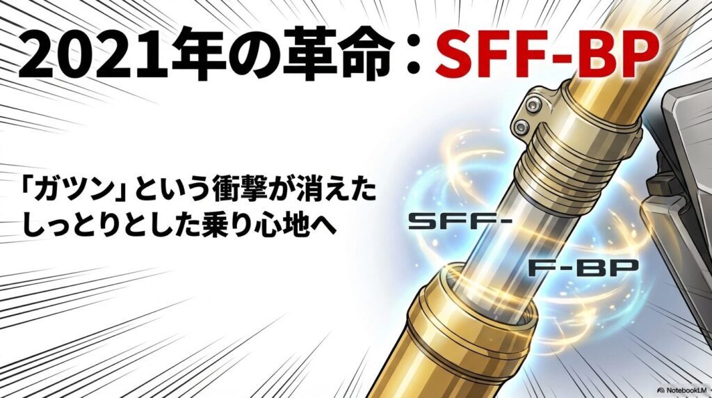 2021年モデルから採用されたSFF-BPサスペンションによる乗り心地改善の解説